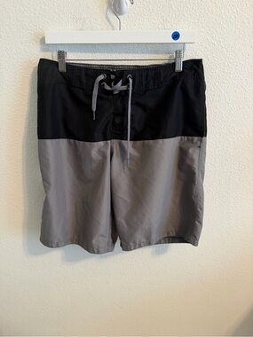 Old Navy Two-Tone Black and Gray Swim Board Shorts